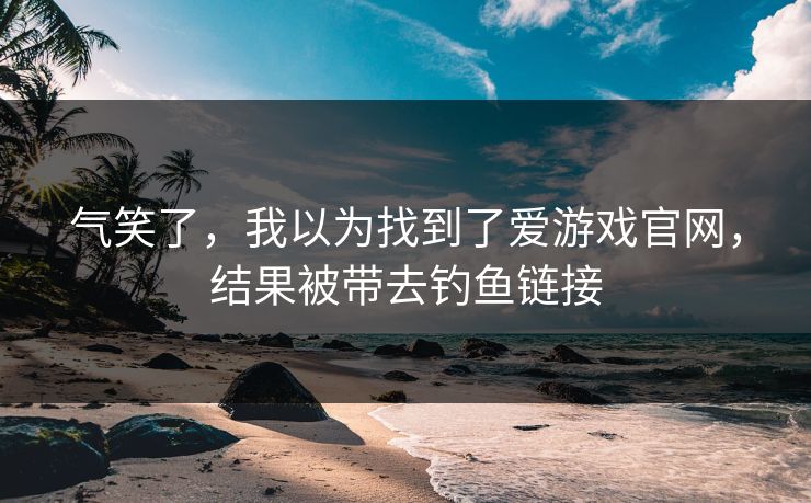 气笑了，我以为找到了爱游戏官网，结果被带去钓鱼链接