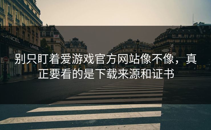 别只盯着爱游戏官方网站像不像，真正要看的是下载来源和证书